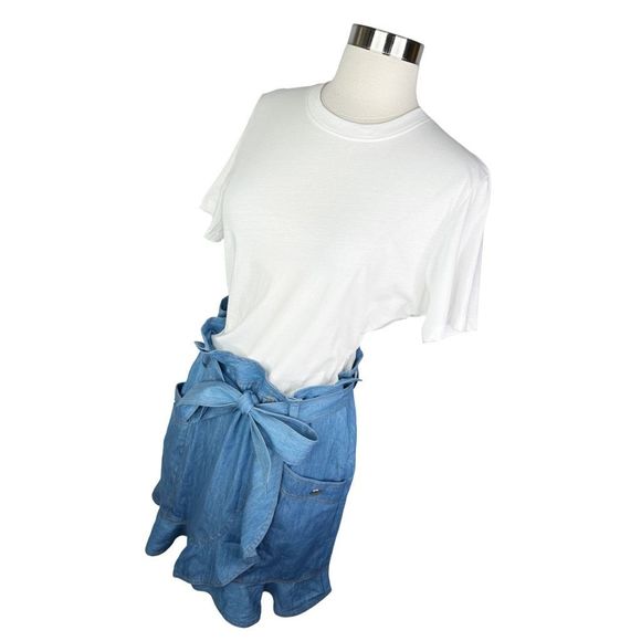 Derek Lam 10 Crosby Hudson Mixed Media Mini-Dress - Size 8 - Picture 4 of 8